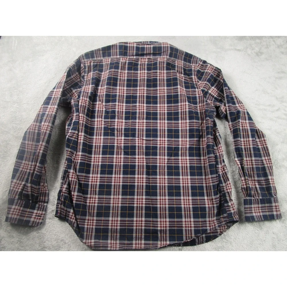 Banana Republic Shirt Mens Large Blue‎ Plaid Button Down Long Sleeve Preppy